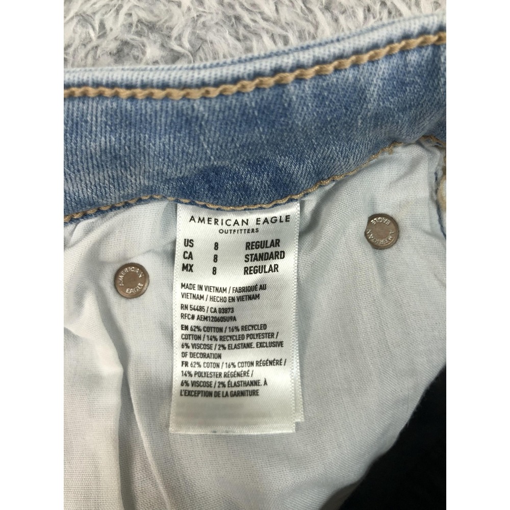 American Eagle Jeans Womens 8 (28x31) Super High Rise Flare Distressed - Picture 5 of 10